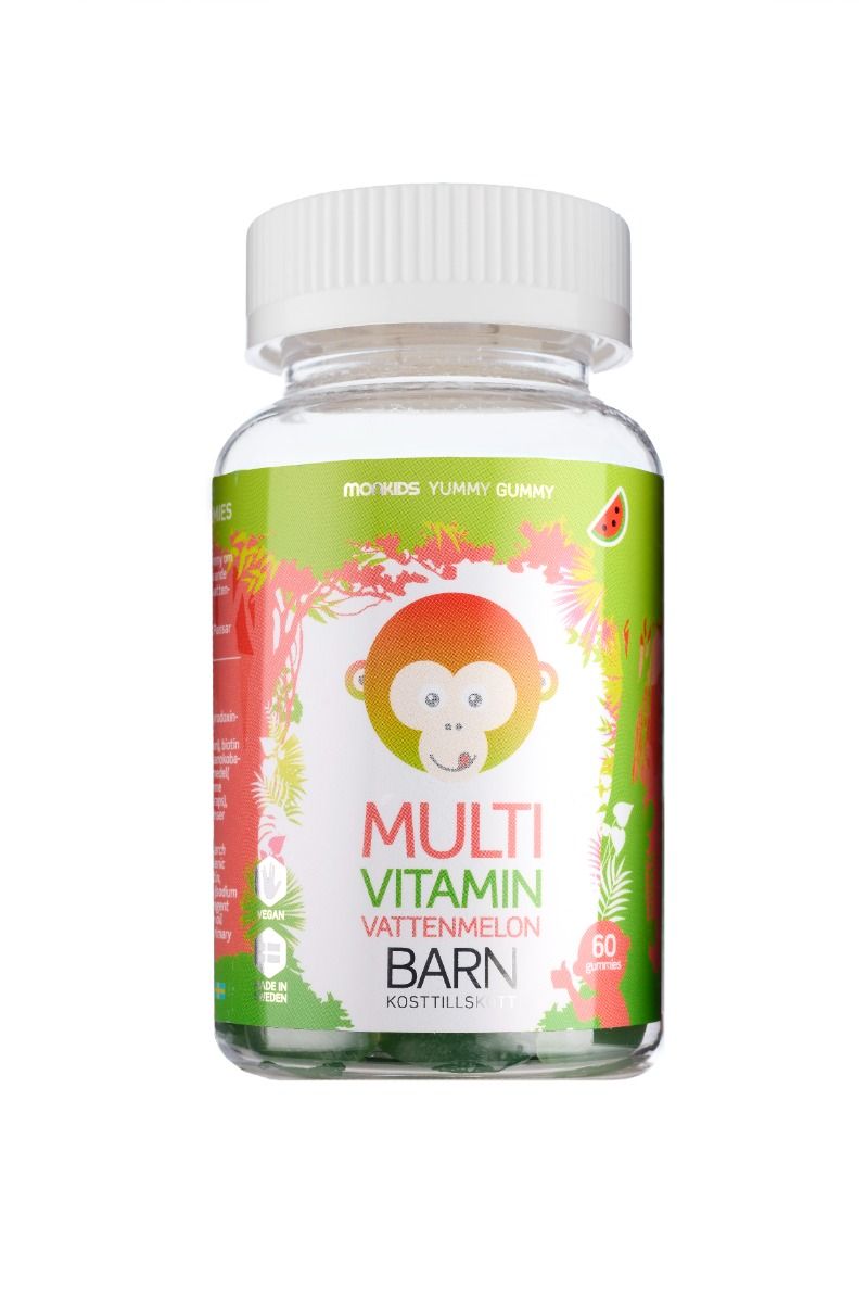Monkids Multivitamin Barn Vattenmelon 60 st | Skönhet och hälsa - Hälsovård | Apoteka