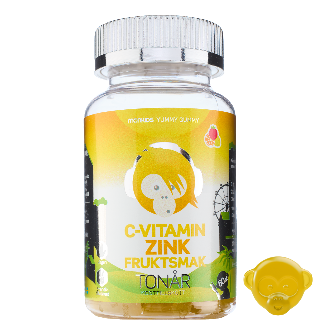 Monkids C-vitamin+ Zink Fruktsmak Tonår