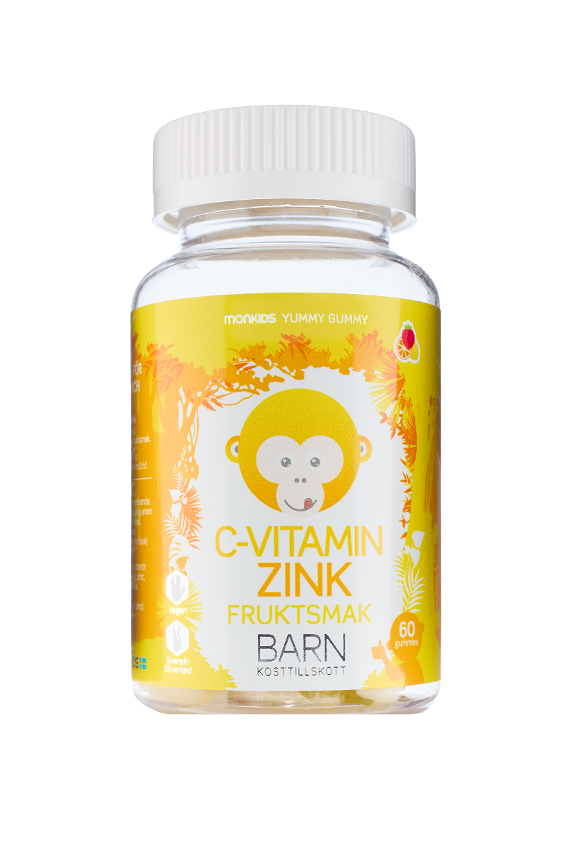 Monkids C-vitamin + Zink Fruktsmak 60 st