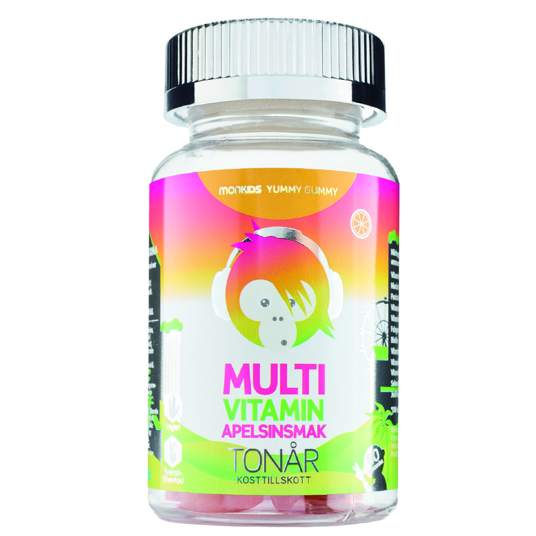 Monkids Multivitamin Apelsin Tonår 60 st