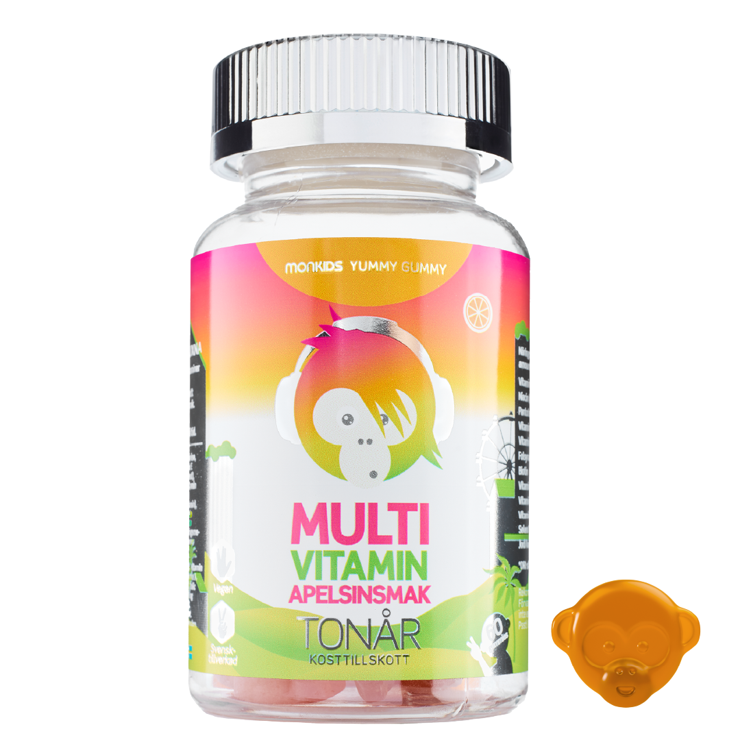 Monkids Multivitamin Apelsin Tonår