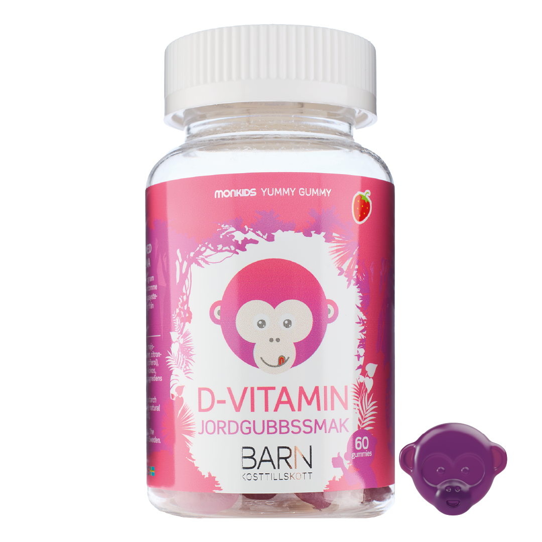 Monkids D-vitamin Jordgubb