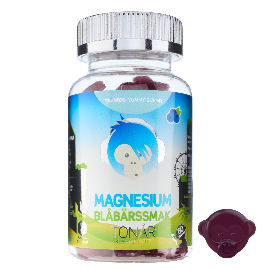 Monkids Magnesium Tonår Blåbär