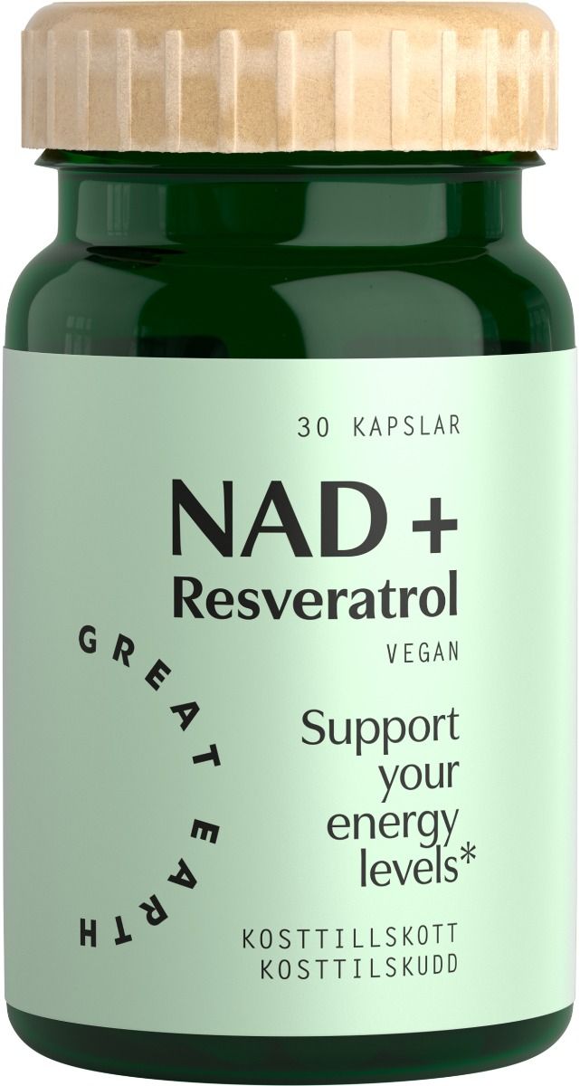 Great Earth NAD+ Resveratrol 30 kapslar