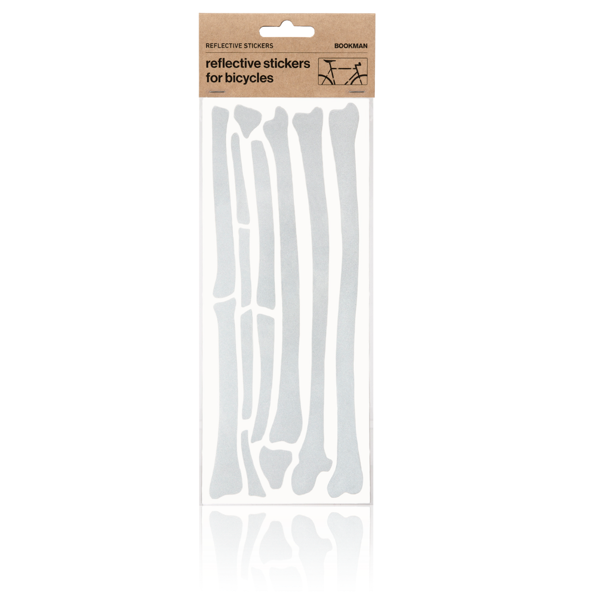 Bookman Reflective Bone Stickers White 1 st