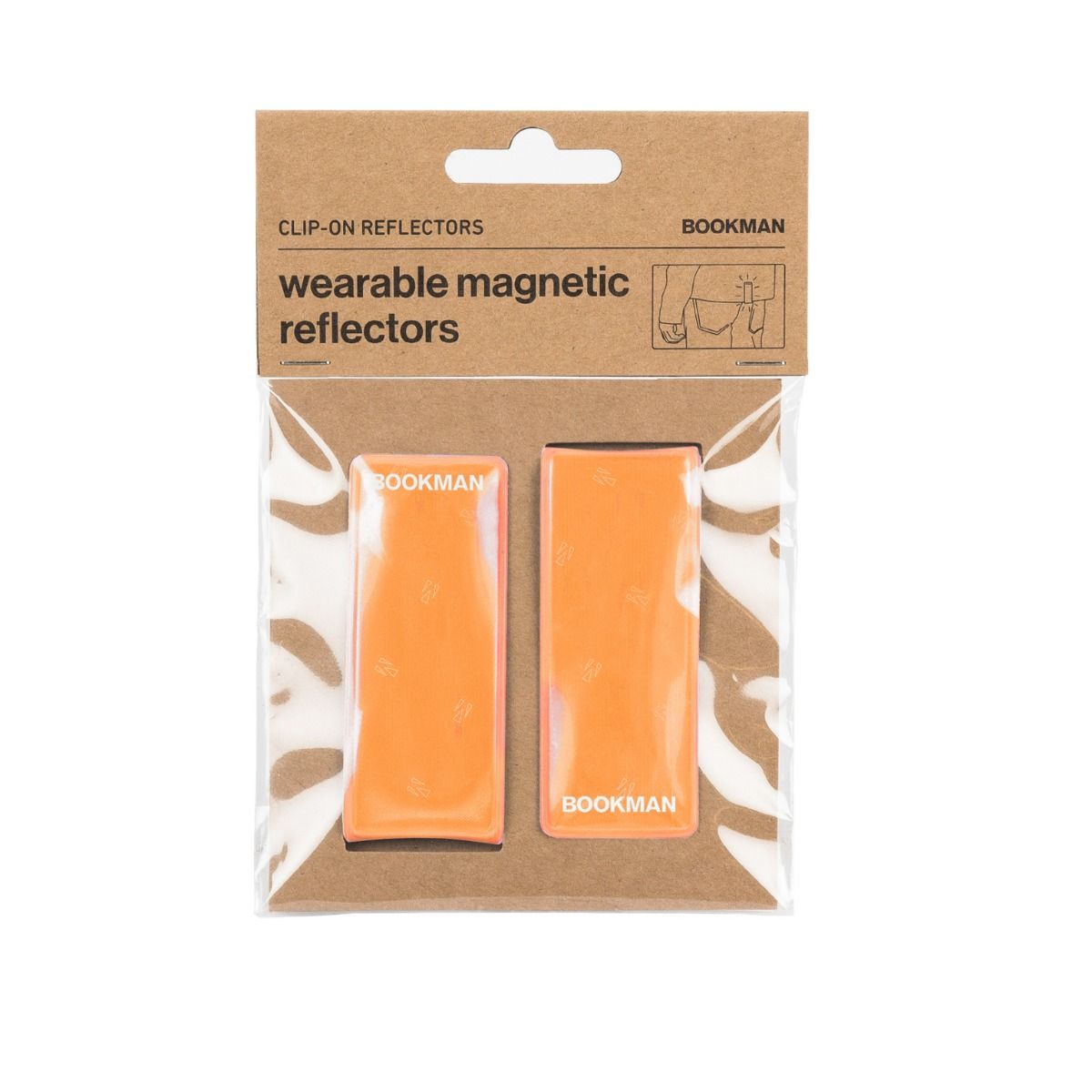 Bookman AB Bookman Clip-on Reflectors Orange 2 st