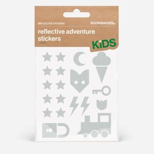Bookman Reflective Stickers Adventure White