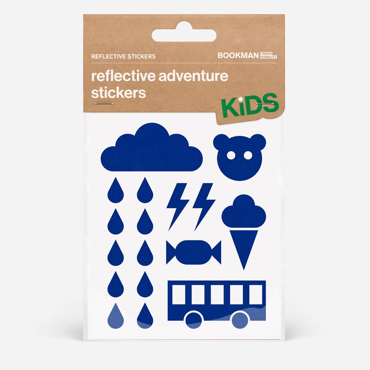 Bookman Reflective Stickers Adventure Blue 1 st