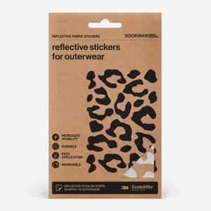 Bookman Reflective Fabric Stickers Leopard Silver