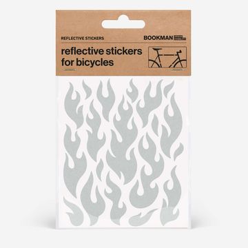 Bookman Reflective Stickers Flames White 