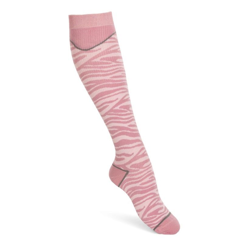 Funq Wear Stödstrumpor ekologisk bomull rosa zebra 36/37 1 par