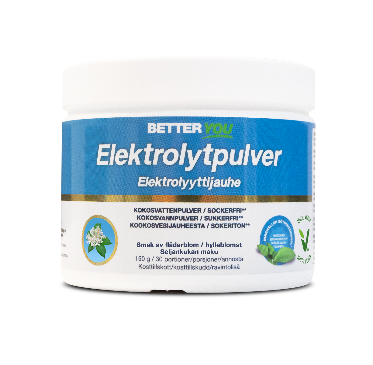 Better You Elektrolytpulver - Fläder 150 g