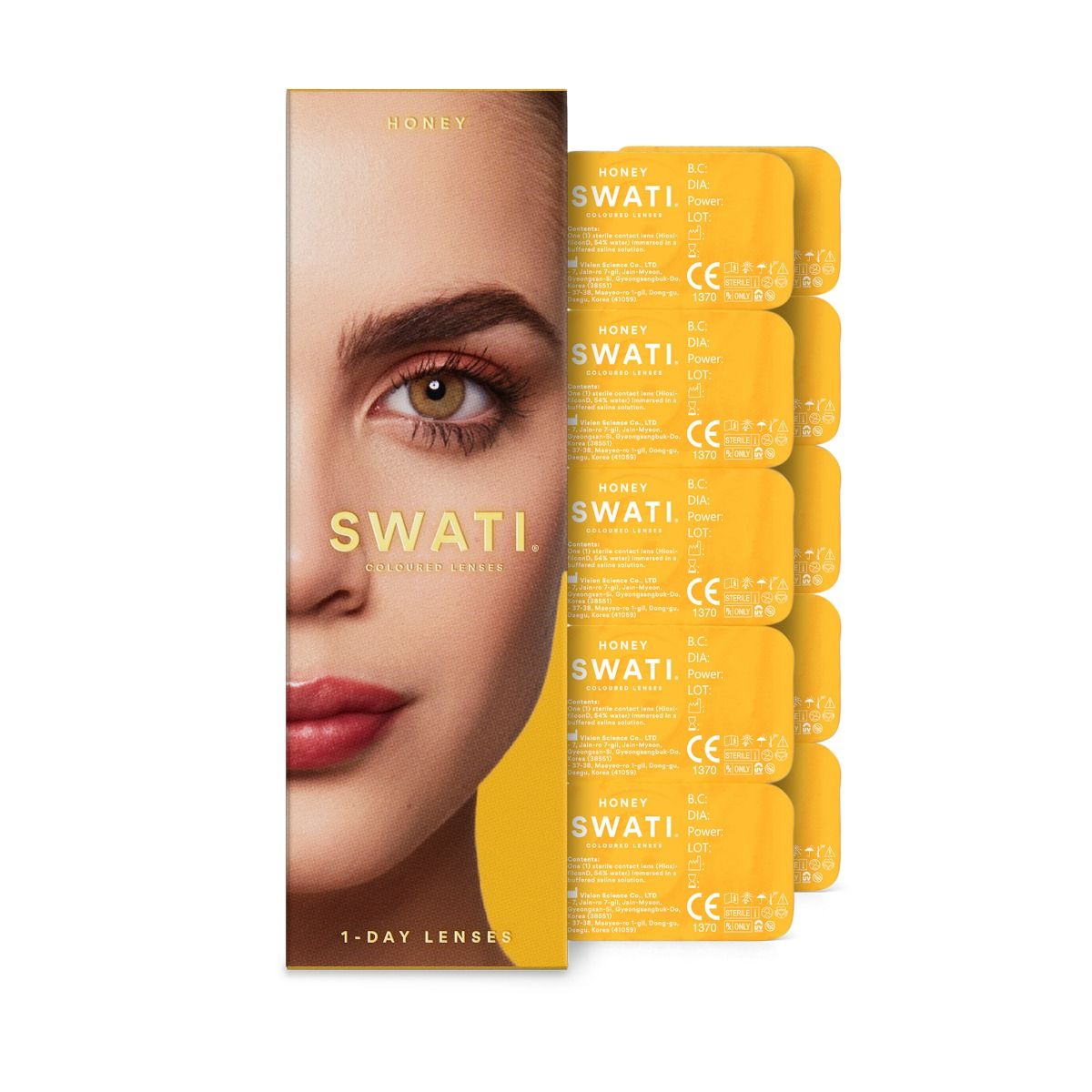 Swati Cosmetics Honey 1-dagslinser 5 par