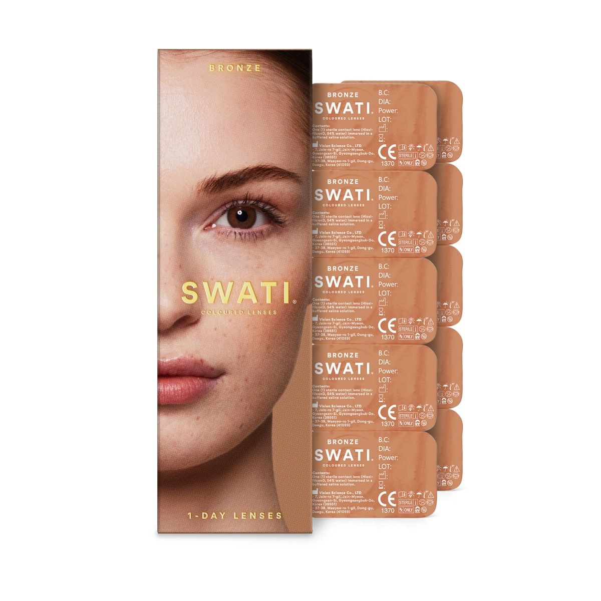 Swati Cosmetics Bronze 1-dagslinser 5 par