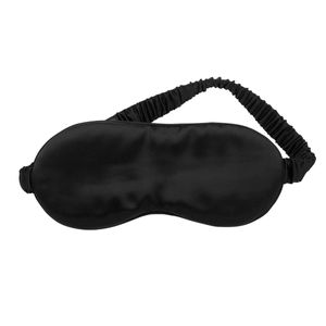 Lenoites Mulberry Sleep Mask with Pouch, Black