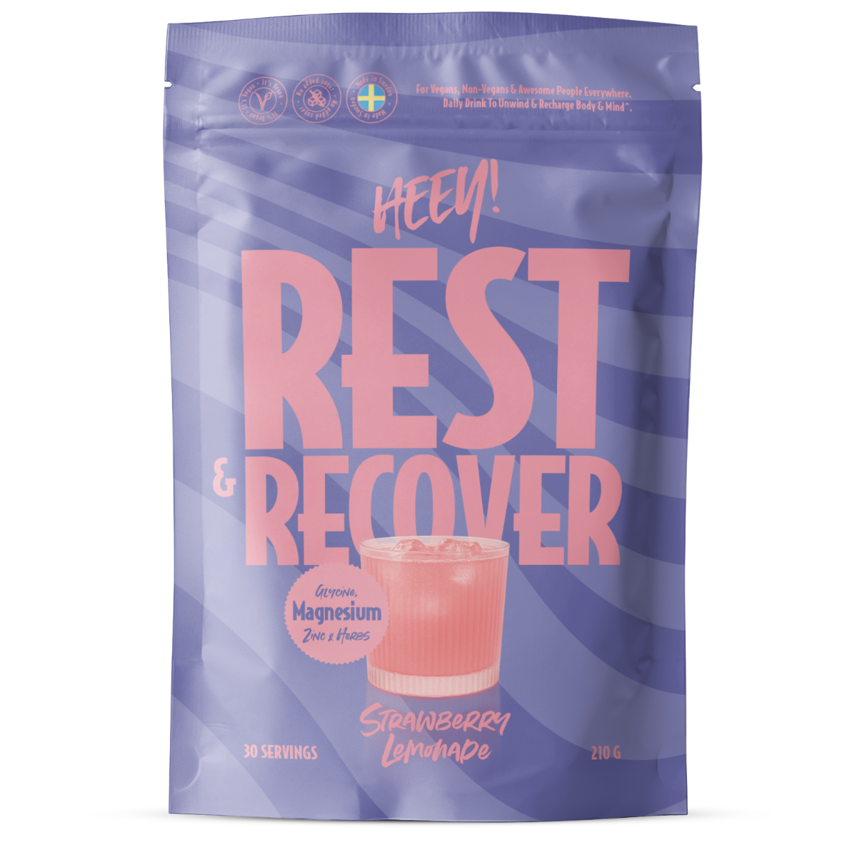 Heey! Rest & Recover, Strawberry Lemonade, 210 g