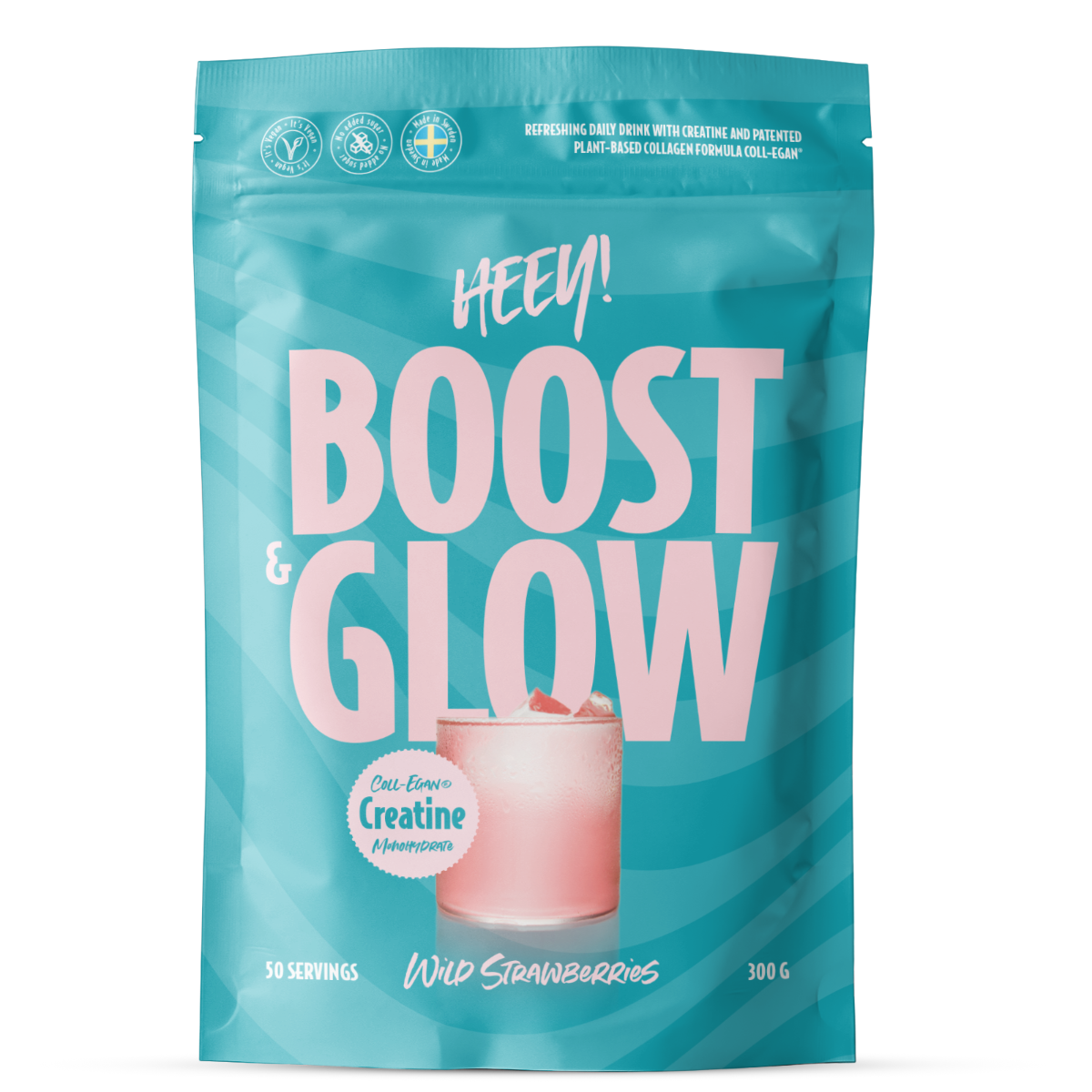 Heey! Boost & Glow Kreatin + Coll-egan Smultron 