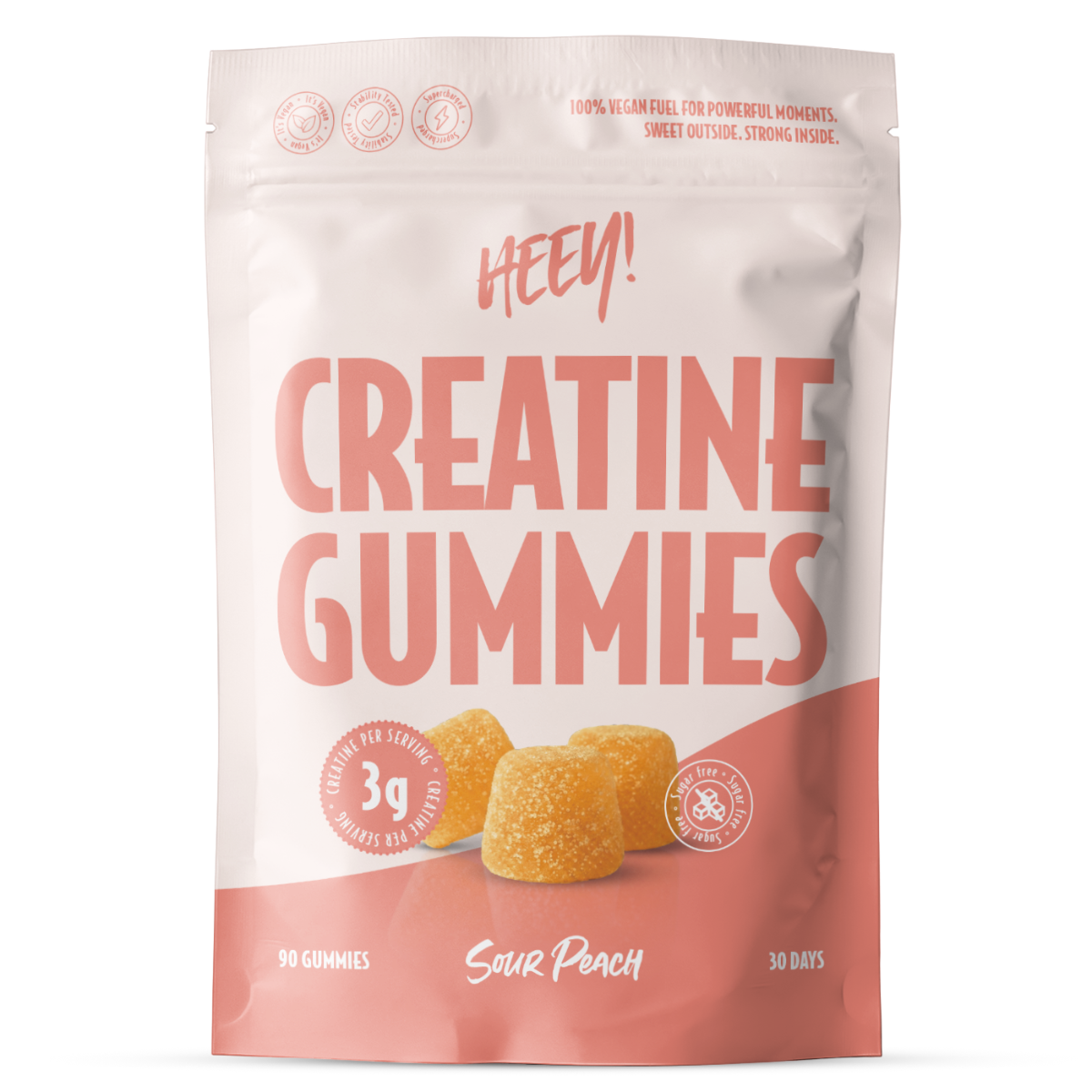 Heey! Creatine Gummies Sour Peach