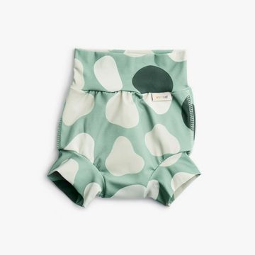 Vimse Swim Diaper High Waist, Green shapes S 6-8 kg
