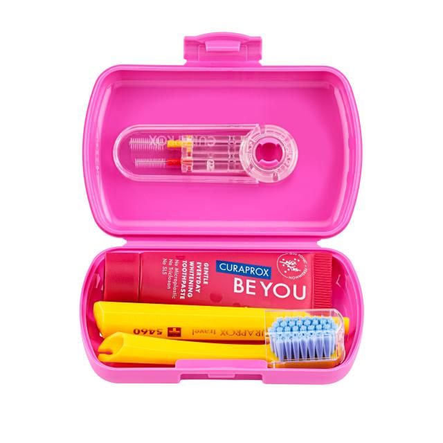 Curaprox Travel set rosa