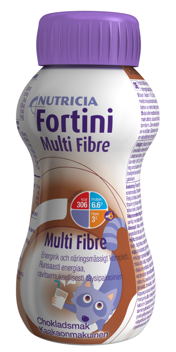 Fortini Multi Fibre, komplett barnkosttillägg, choklad 200 milliliter