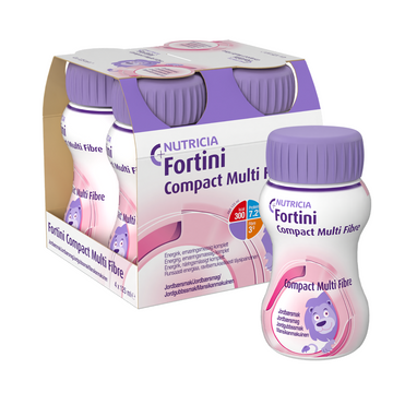 Fortini Compact MultiFibre, komplett barnkosttillägg, jordgubb