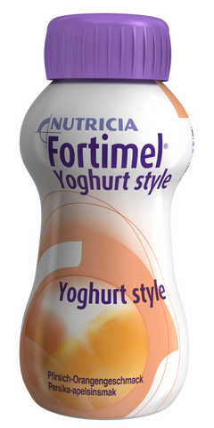 Fortimel Yoghurt Style, persika-apelsin, glutenfri komplett, energirik näring