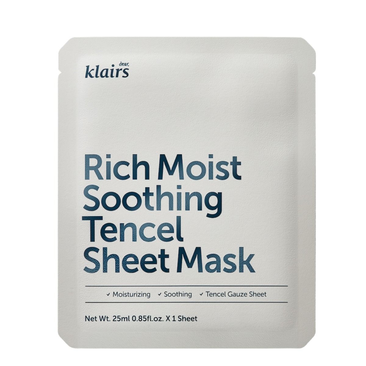 Klairs Rich Moist Soothing Tencel Sheet Mask 25ml