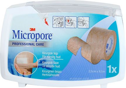 Micropore kirurgisk tejp brun 2,5 cm x 9,1 m 1 st