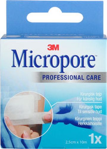Micropore kirurgisk tejp vit 2