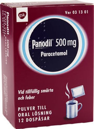 Panodil, pulver till oral lösning i dospåse 500 mg
