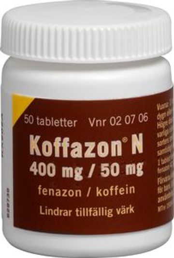 Koffazon N, tablett 400 mg/50 mg