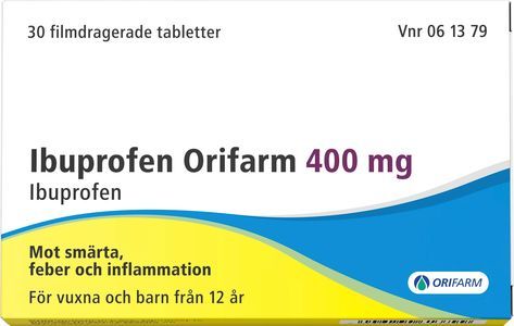 Ibuprofen Orifarm, filmdragerad tablett 400 mg