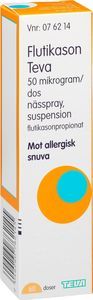 Flutikason Teva, nässpray, suspension 50 mikrogram/dos