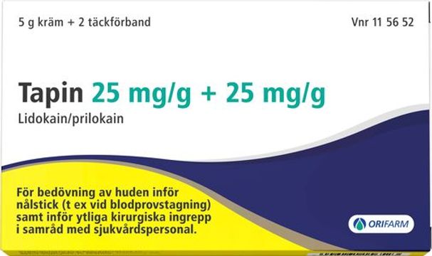 Tapin, kräm 25 mg/g + 25 mg/g