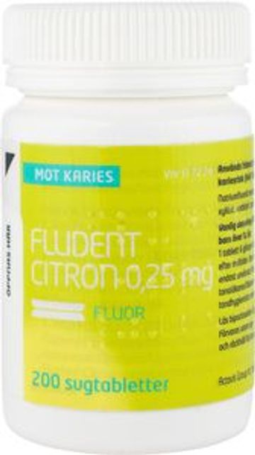 Fludent Citron, sugtablett 0,25 mg