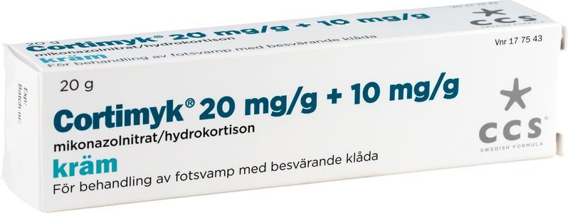 Cortimyk, kräm 20 mg/g + 10 mg/g