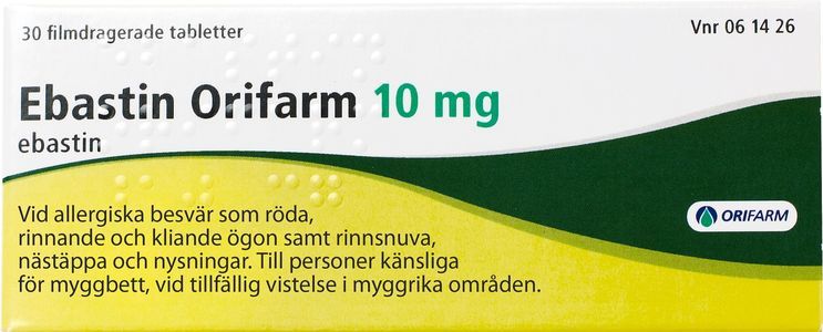 Ebastin Orifarm, filmdragerad tablett 10 mg