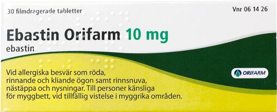 Ebastin Orifarm, filmdragerad tablett 10 mg