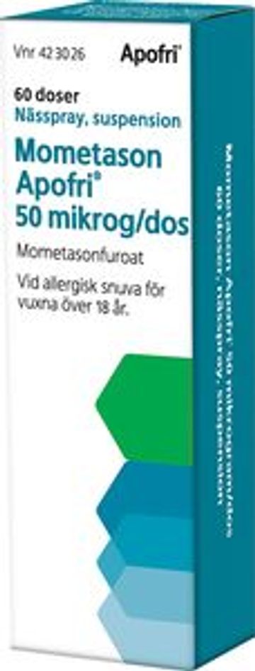 Mometason Apofri, nässpray, suspension 50 mikrogram/dos