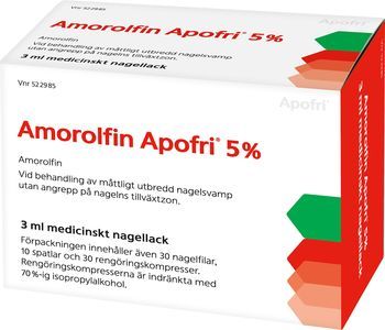 Amorolfin Apofri, medicinskt nagellack 5 %