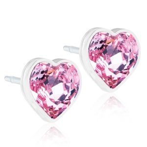 Blomdahl Örhängen Mp Heart, Light  Rose, 6 mm 1 par
