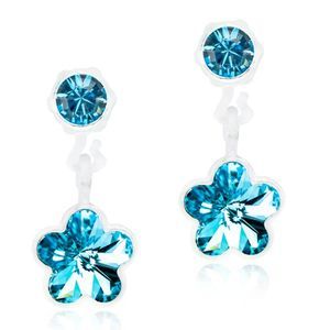 Blomdahl Örhängen Mp Pendant Flower, Aquamarine, 4/6 mm 1 par