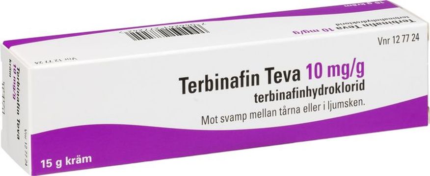 Terbinafin Teva, kräm 10 mg/g