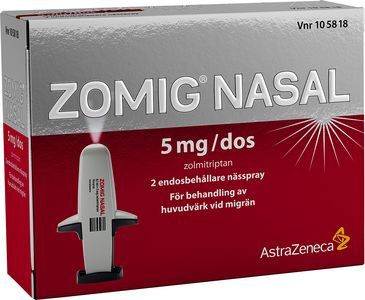 Zomig Nasal, nässpray, lösning 5 mg/dos Grunenthal Sweden AB