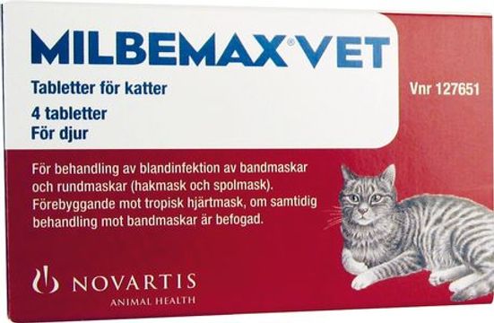 Milbemax vet. för katter, filmdragerad tablett Elanco Denmark ApS
