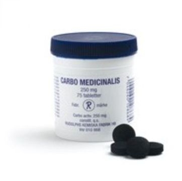 Carbo medicinalis, tablett 250 mg