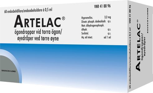 Artelac, ögondroppar, lösning i endosbehållare