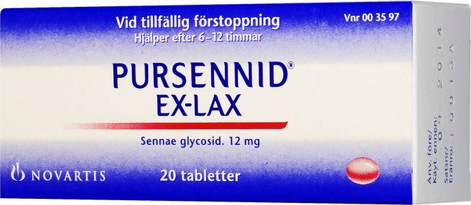 Pursennid Ex-Lax, dragerad tablett 12 mg