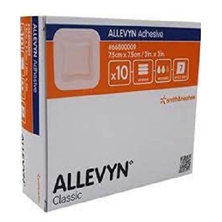 Allevyn Adhesive, vidhäftande skumförband, 7,5 x 7,5 cm 10 styck |  | Apoteka